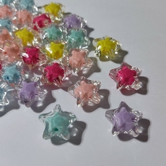 6u Estrellas Transparentes c/Colores