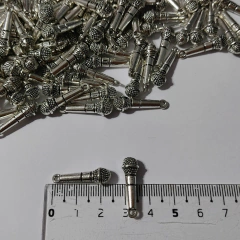 10 Dijes de Metal Micrófono - comprar online