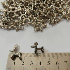 10 Dijes de Metal Perro Globo - comprar online