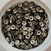 50u Rondel c/strass Negro 8mm