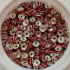 50u Rondel c/strass Rojo 8mm