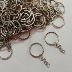 Argollas Plana con Cadena