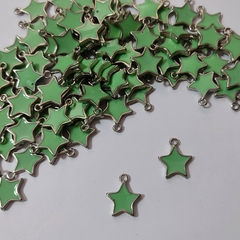 10 Estrellas Dijes de Metal Esmaltadas