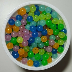 Bolitas 8mm Pasantes Fosforescente
