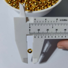 Cuentas de Metal 6mm Doradas - comprar online