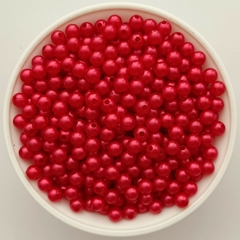 Perla Plastica 6mm Rojo
