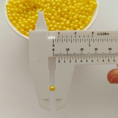 Perla Plástica 4mm Amarilla - comprar online