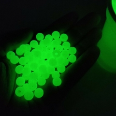 Bolitas Plásticas 8mm - Brilla en la Oscuridad - Entre Hilos y Cuentas