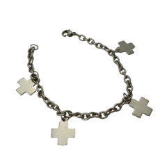 Pulsera Acero Quirúrgico c/ Cruces