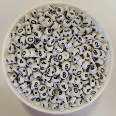 Números Pastillas Blanco y Negro - Entre Hilos y Cuentas