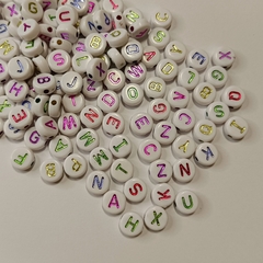 Letras Pastillas 10mm Blanco c/Colores Metalicos - comprar online
