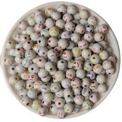 Emoji Redondo Blanco con Colores