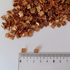 100u Pirañas 6x7mm Gold Rose - comprar online