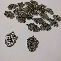 10 Dijes de Metal Calavera Calaca