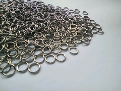 100 Argollas 6mm Acero quirúrgico