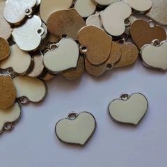 2 Dijes Corazón Esmaltado
