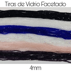 Tira de Vidrio Facetado 4mm