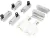 5 Kit de bisagras pivot para vidrio doble puertas con iman doble expulsor push - comprar online