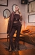 Calça Flare Jade Marrom com fenda - comprar online