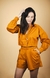 Camisa Cropped Tricoline Ocre na internet