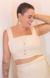 Cropped Helena Linho Natural - Odara