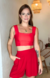 Top Faixa Alça Larga Vermelho na internet