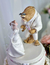 Topo de Bolo de Casamento da Bela e a Fera em Porcelana.