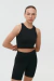TOP HALTER / JET BLACK - Skinna