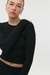REMERA ML CROPPED MORLEY / NEGRO - Skinna