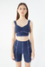 TOP V-NECK EN RIB / AZUL OLYMPIAN