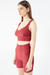 TOP V-NECK EN RIB / BORDÓ GLORY - Skinna