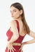 TOP V-NECK EN RIB / BORDÓ GLORY - tienda online
