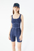 MONO CORTO PANELLED EN RIB / AZUL OLYMPIAN en internet