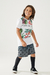 Camiseta Juvenil Flowers Federal Art Branco - 11163 na internet