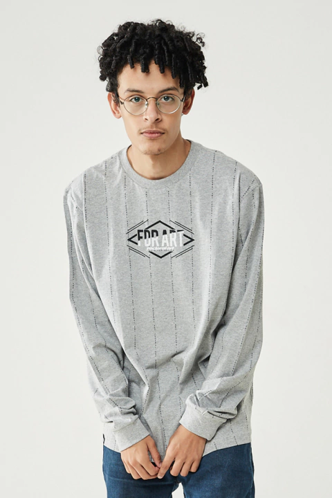 Camiseta Manga Longa Fine Stripes Federal Art Mescla - 170