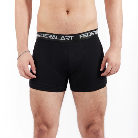 Cueca Boxer Federal Art - Preto