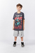 CamisetA Juvenil Tyranosaurus - Cinza 12049