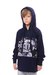 Blusa de Moletom Canguru Juvenil Long - Azul- 63294