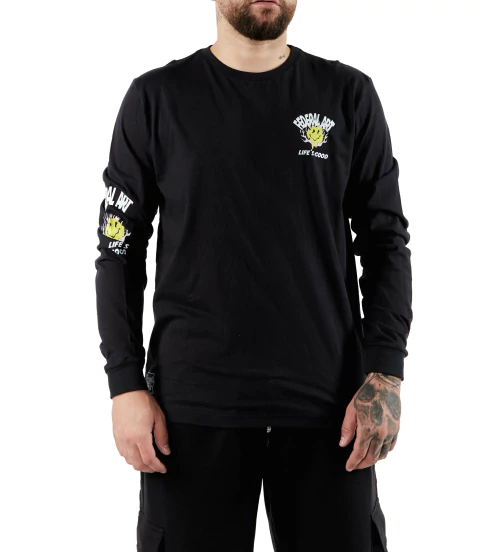 Camiseta Manga Longa LifeStyle - Preto - 14309