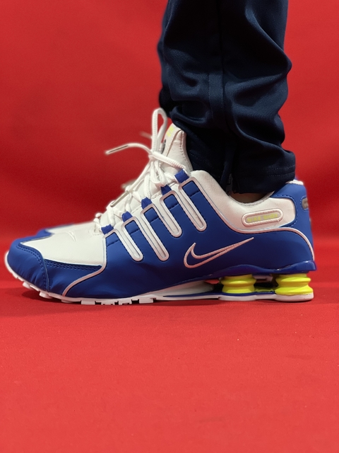 Nike Shox Nz 4 Molas Branco e azul claro