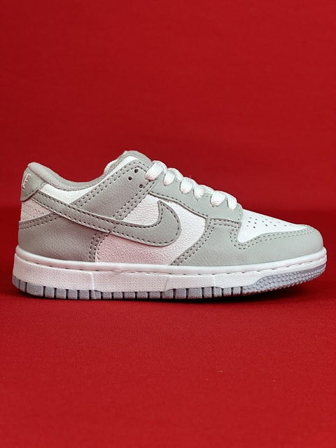 Dunk Low Infantil Cinza Com Branco