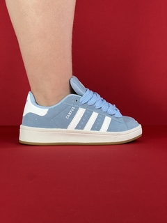 Adidas campus azul branco camurça nacional - comprar online