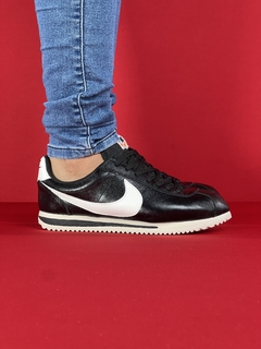 Nike Cortez preto branco nacional