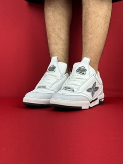 Louis vuitton skate todo branco couro nacional premium - comprar online