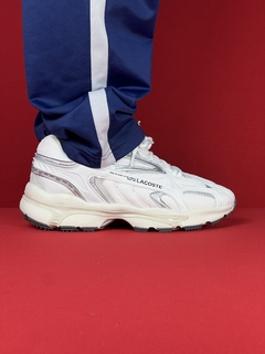 Lacoste L003 branco prata nacional premium