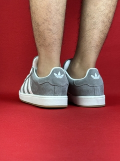 Adidas campus cinza com branco nacional premium na internet
