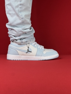 Air Jordan 1 Low azul branco Nacional S