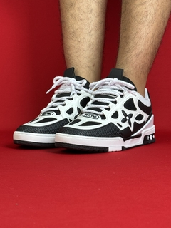 Louis vuitton skate branco com preto bota importado - comprar online