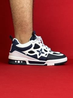Louis vuitton skate branco com azul marinho bota nacional premium
