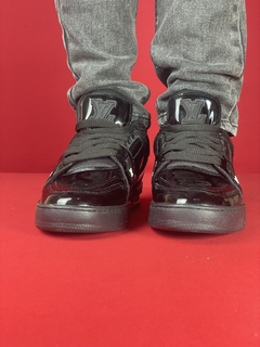 Louis vuitton trainner bota todo preto brilhante - WL Drop